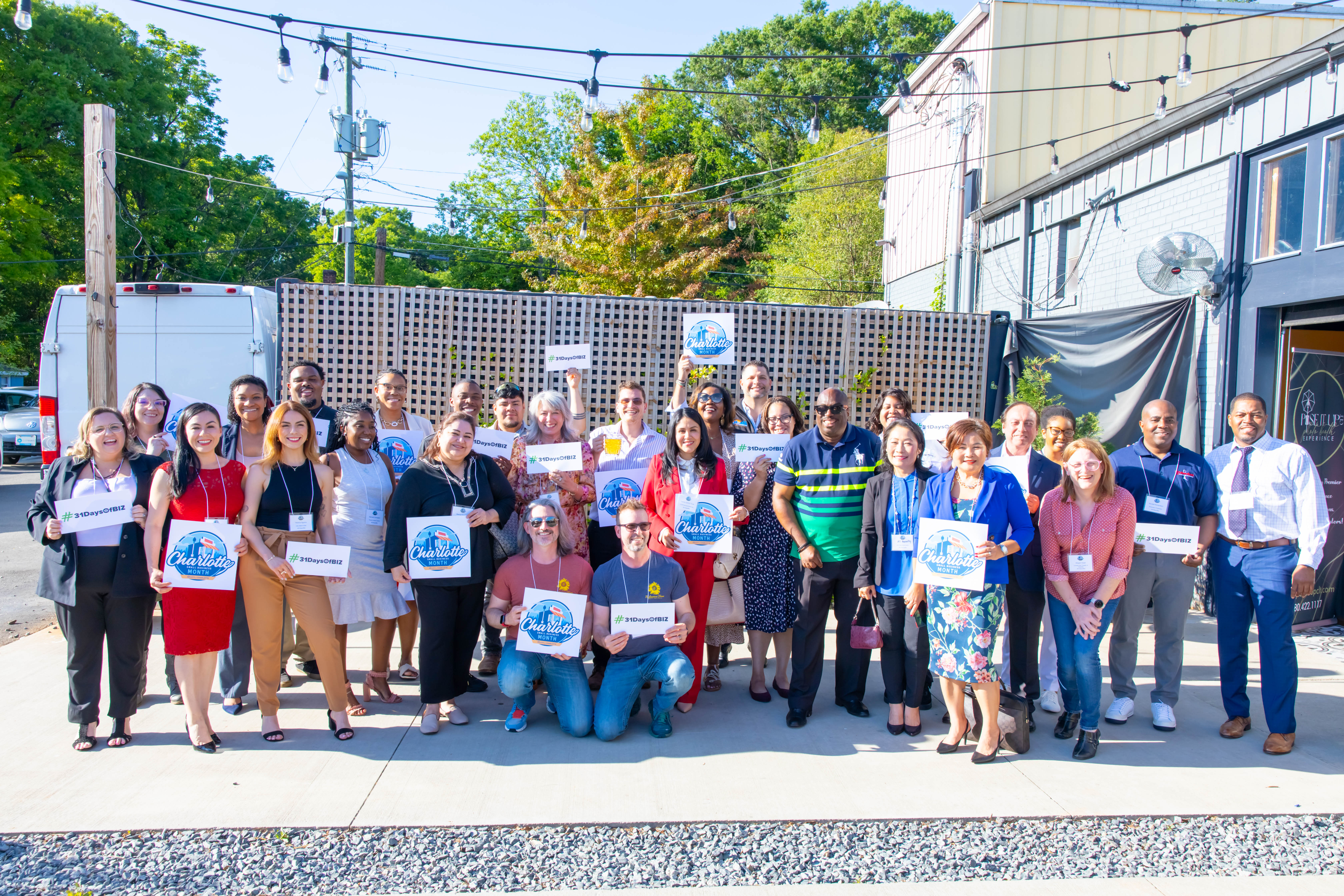 Charlotte company event - team gathering and professional portraits